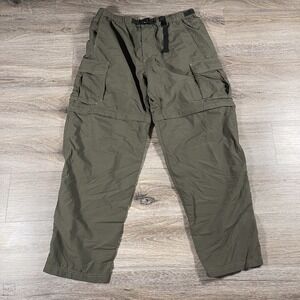 REI Men's Convertible Pants Shorts Cargo Hiking Outdoor‎ Nylon Gorpcore L Green
